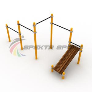 Купить Каскад турников со скамьей для пресса Воркаут SP WRK-12_76mm в Заозёрном 